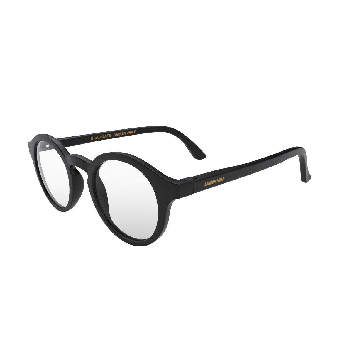 London Mole Graduate Matte Black Blue Blockers