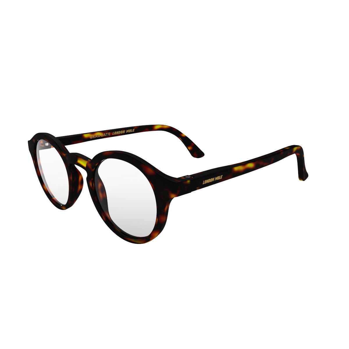 London Mole Graduate Matte Tortoise Shell Blue Blockers