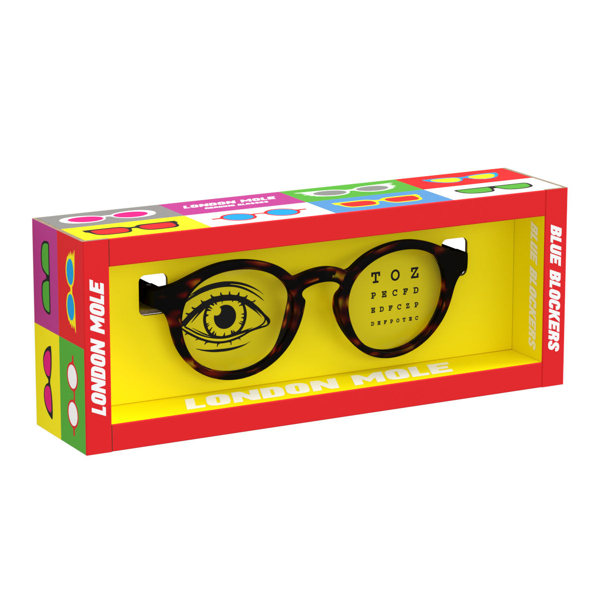 London Mole Graduate Matte Tortoise Shell Blue Blockers