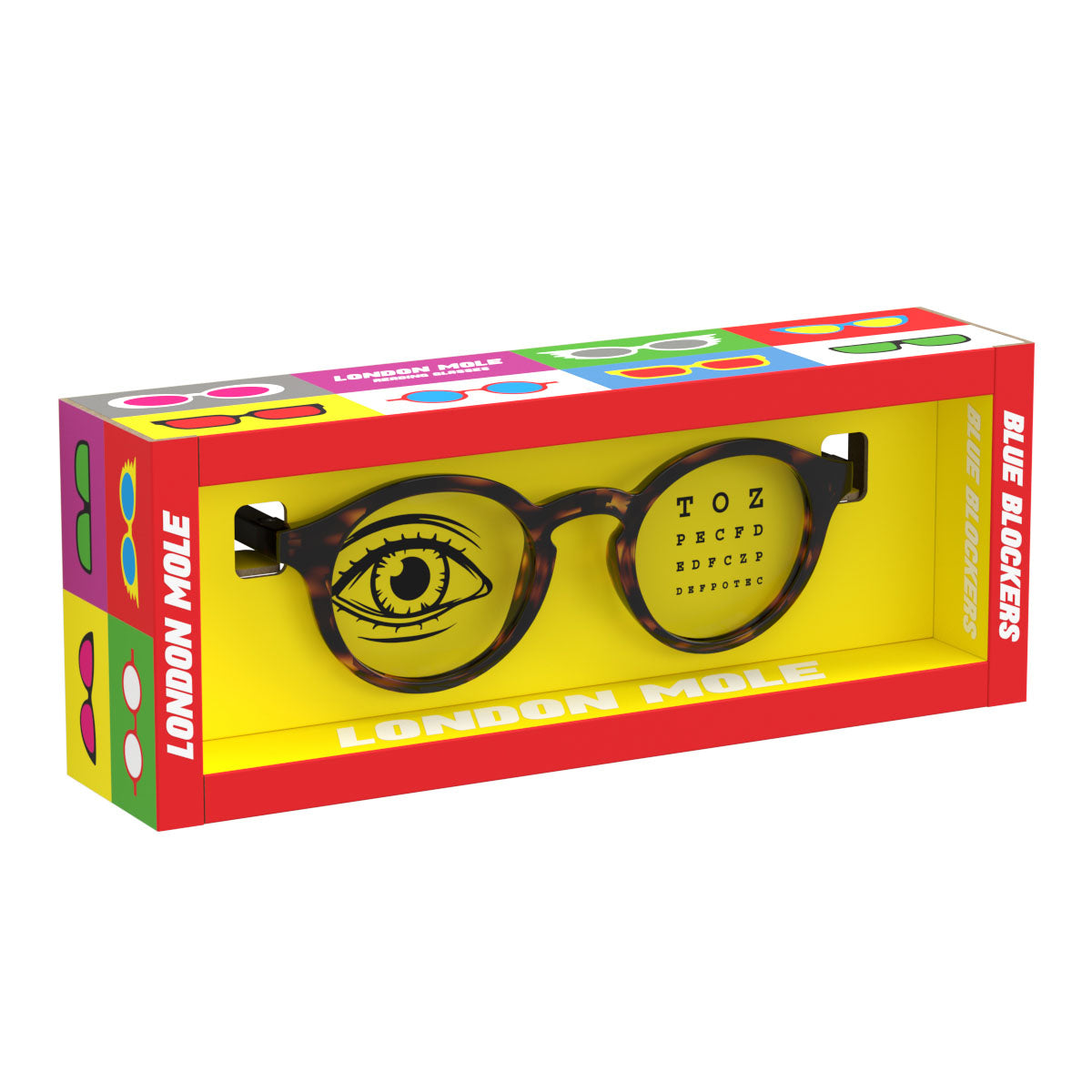 London Mole Graduate Gloss Tortoise Shell Blue Blockers