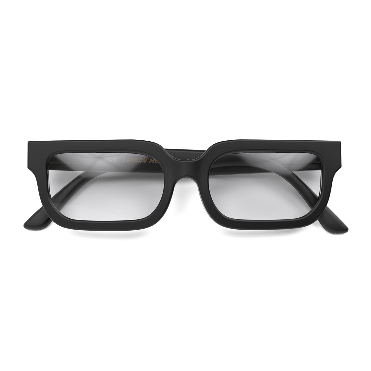 London Mole Icy Matte Black Blue Blockers