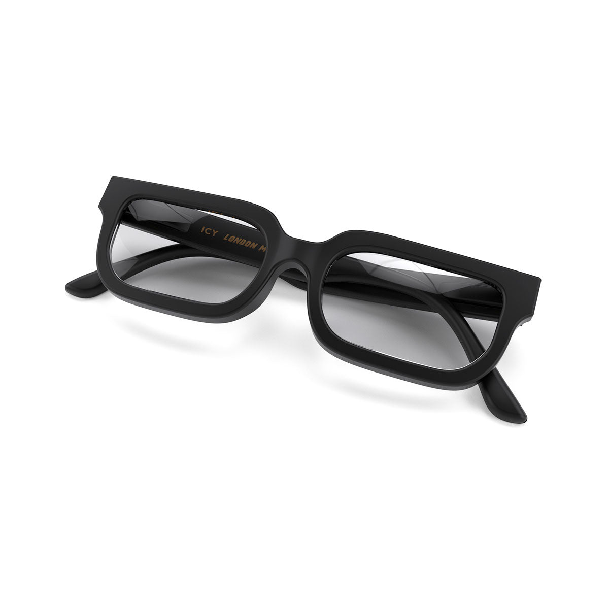 London Mole Icy Matte Black Blue Blockers