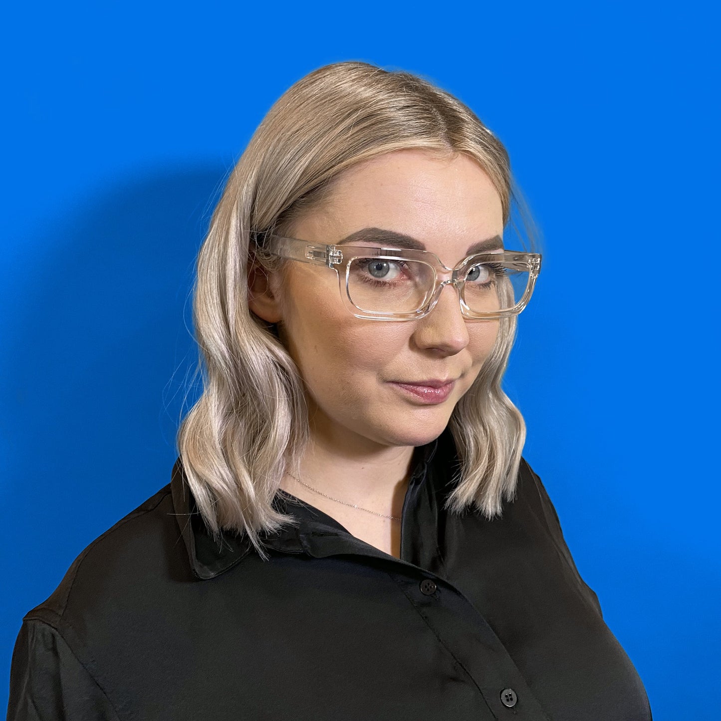London Mole Icy Transparent Blue Blockers
