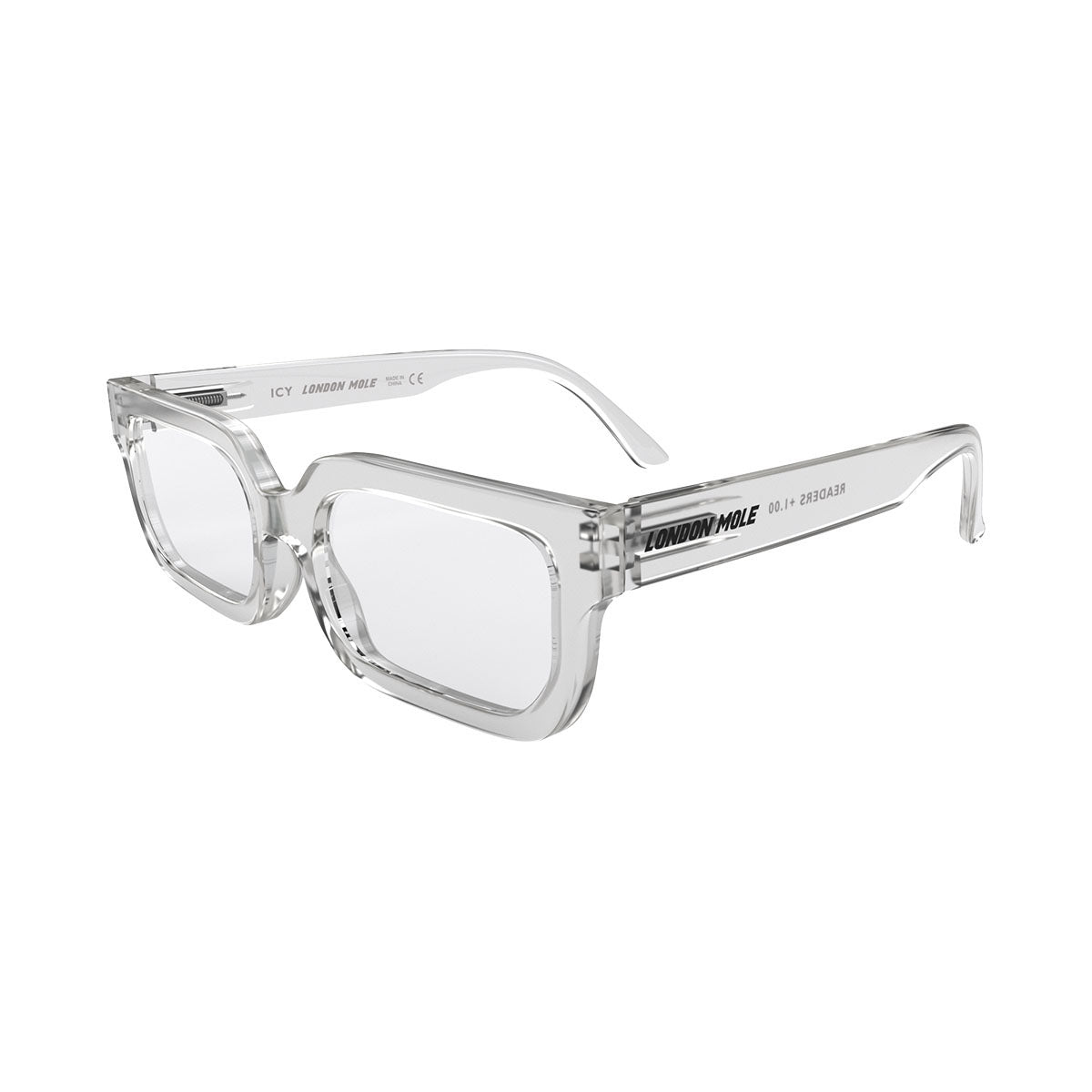 London Mole Icy Transparent Blue Blockers