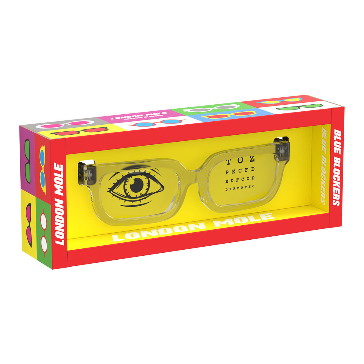 London Mole Icy Transparent Blue Blockers