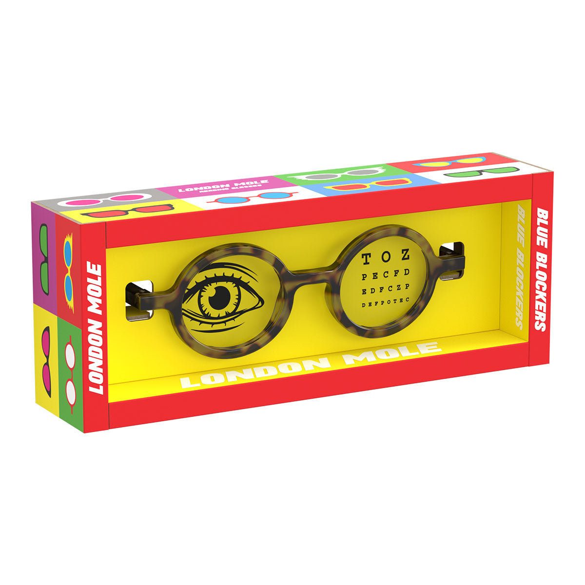 London Mole Moley Gloss Grey Tortoise Shell Blue Blockers