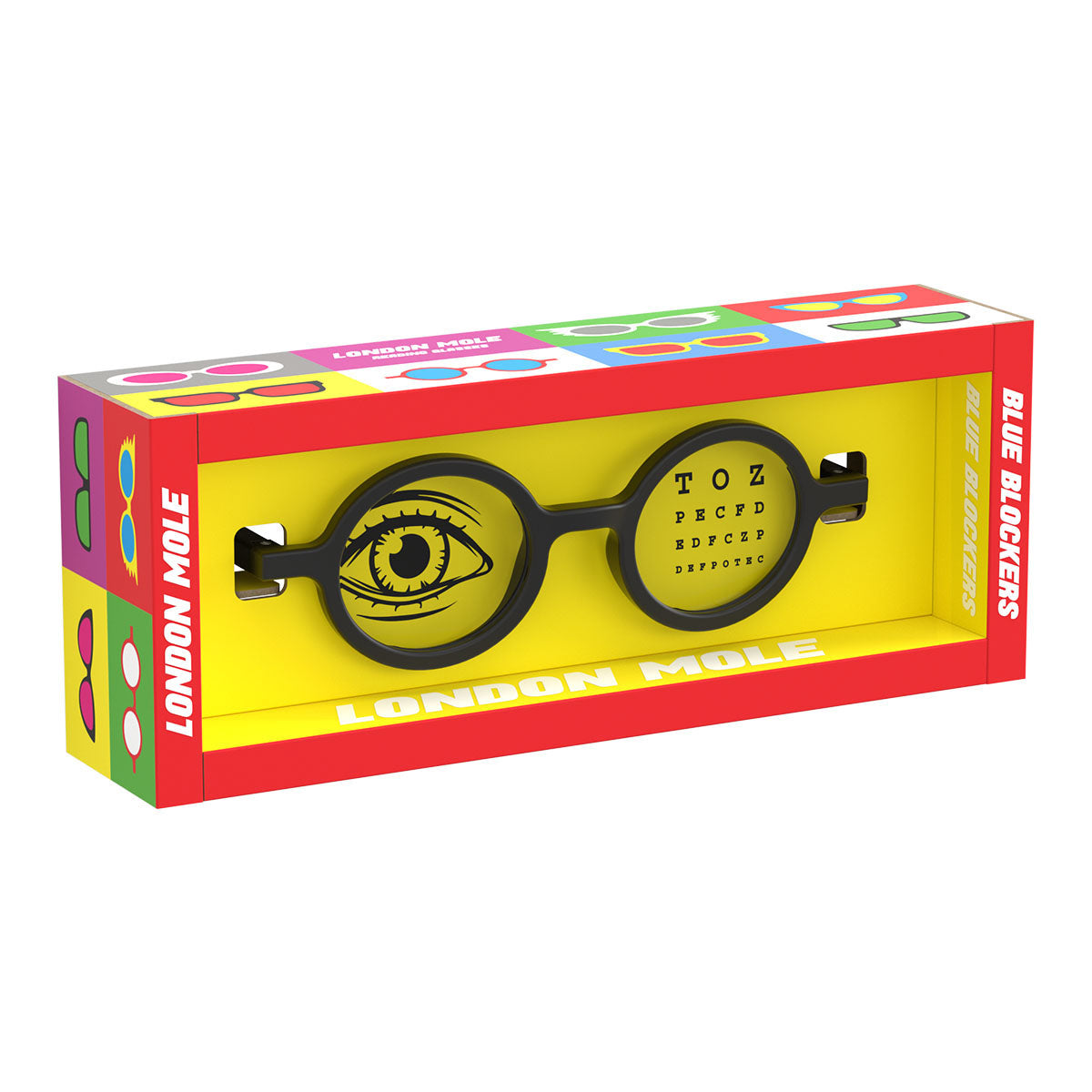 London Mole Moley Matte Black Blue Blockers
