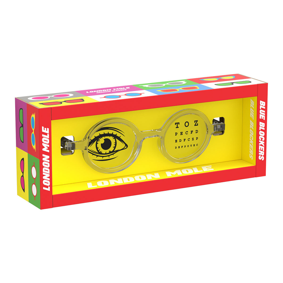 London Mole Moley Transparent Blue Blockers