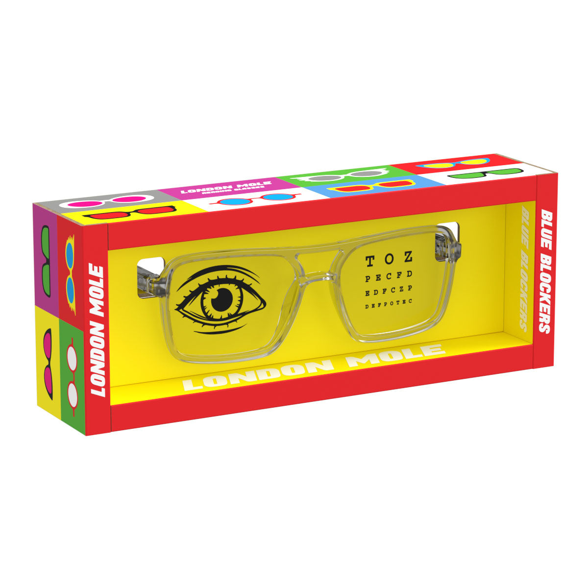 London Mole Spy Transparent Blue Blockers