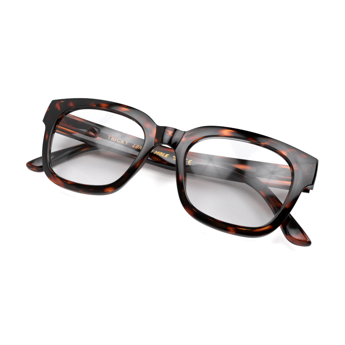 London Mole Tricky Tortoise Shell Blue Blockers