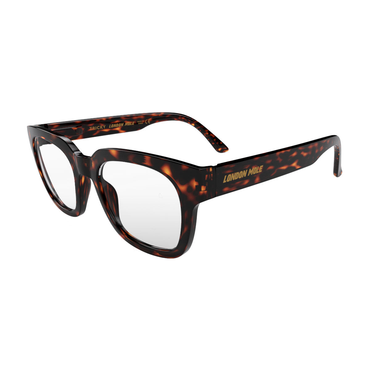London Mole Tricky Tortoise Shell Blue Blockers