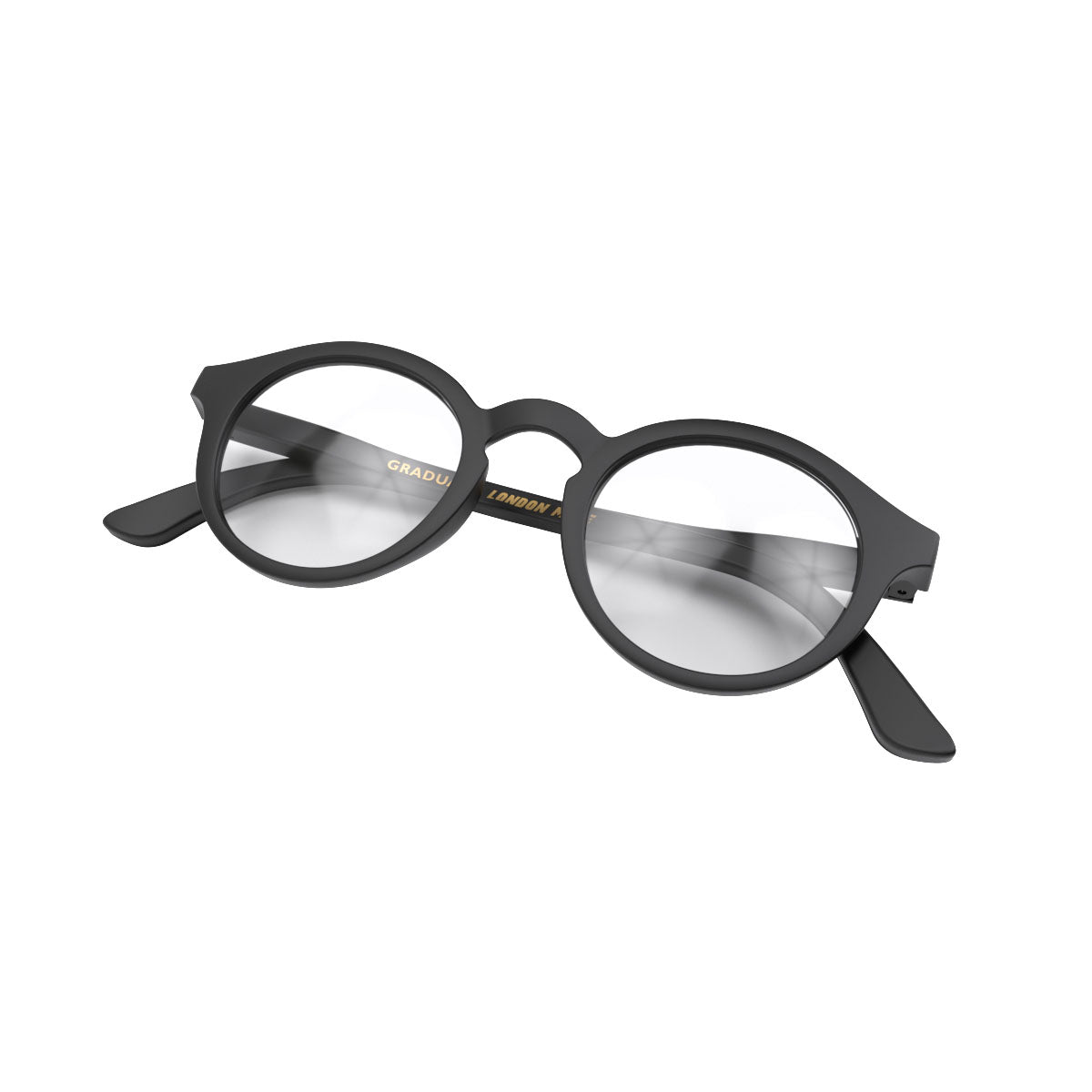 London Mole Graduate Matte Black Blue Blockers