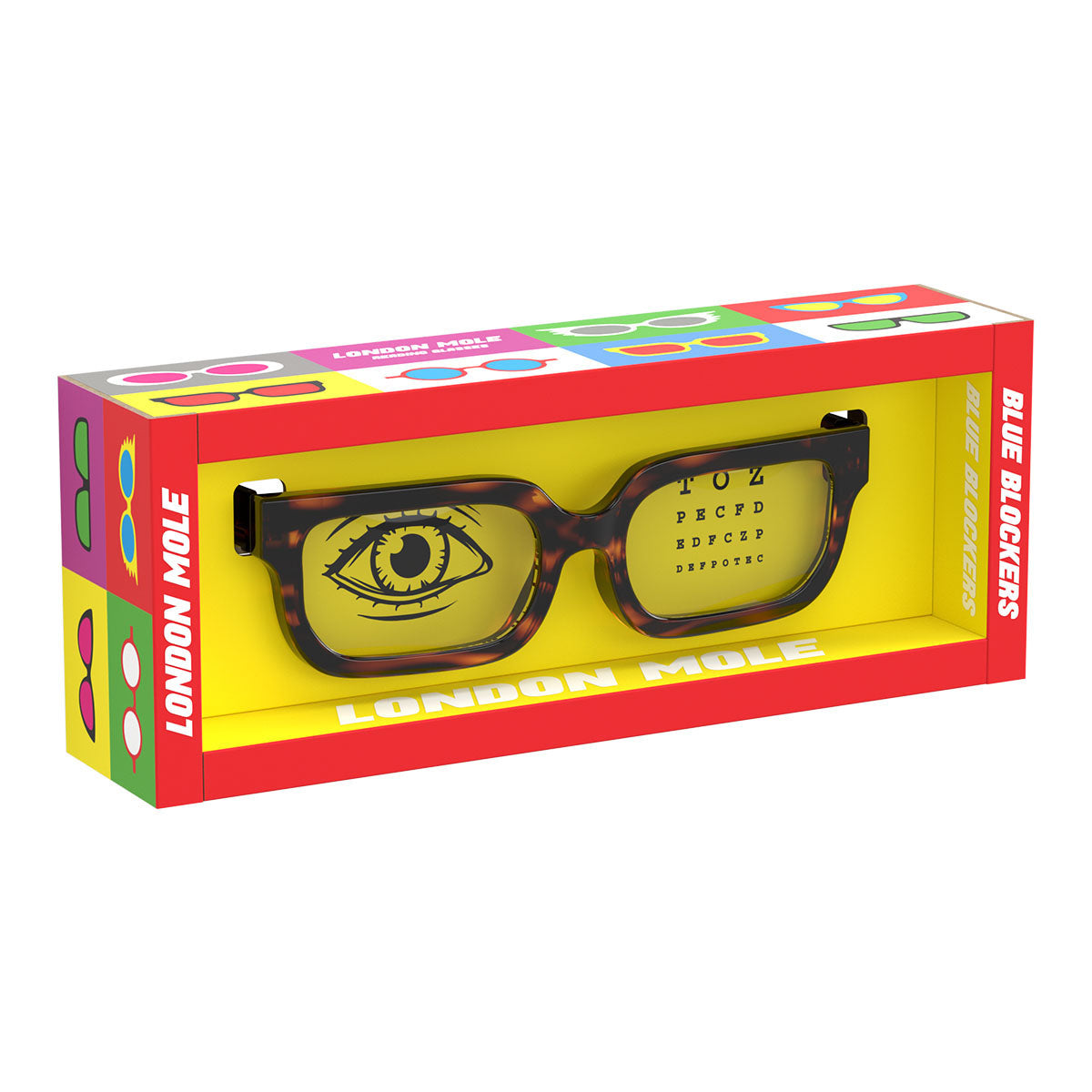 London Mole Icy Gloss Tortoise Shell Blue Blockers