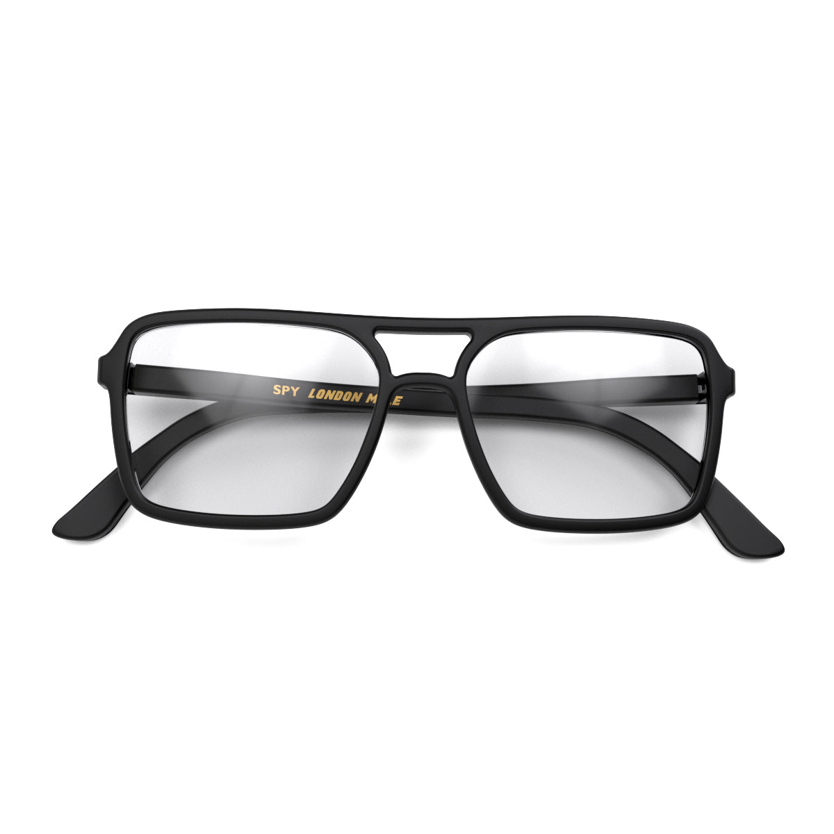 London Mole Spy Matte Black Blue Blockers