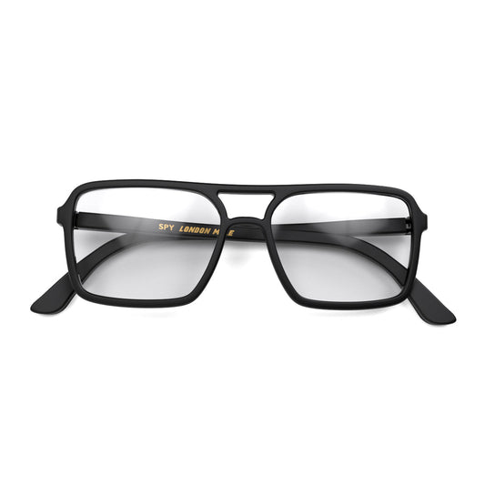 London Mole Spy Matte Black Blue Blockers